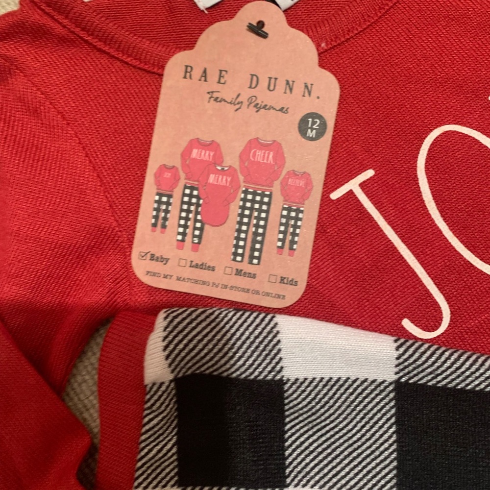 Rae Dunn JOY Christmas matching family set Pajama set NWT - Picture 4 of 7